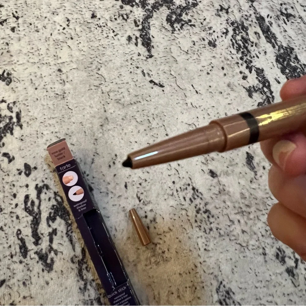 Tarte Quick Stick Waterproof Shadow & Liner Rose Gold Luster/Black